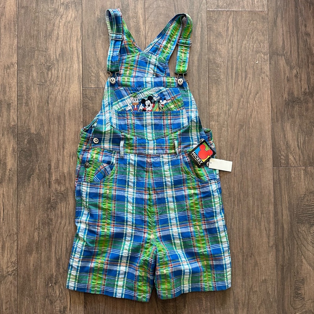 NWT Vintage 1990’s Disney Overalls with Character Embroidered Design
